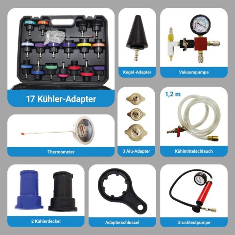 Tester układu chłodzenia BITUXX 28 el. diagnostyczny pompy próżniowa i ciśnieniowa