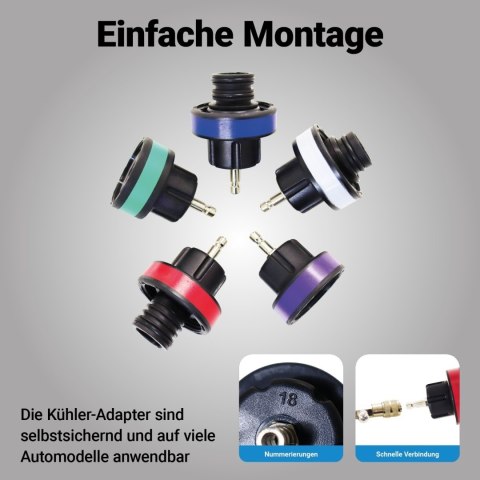 Tester układu chłodzenia BITUXX 28 el. diagnostyczny pompy próżniowa i ciśnieniowa