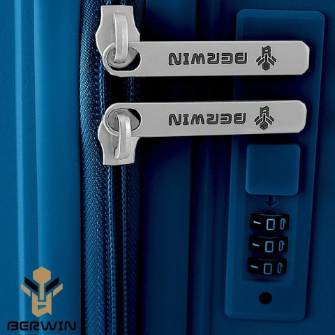 Walizki zestaw XL L M + kosmetyczka twarde 4 kółka TSA lekki komplet podróży