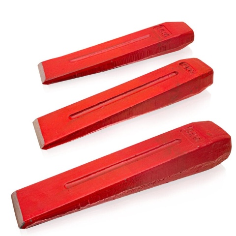 Zestaw 3 klinów do rozłupywania drewna BITUXX – 1,5 kg / 2,0 kg / 3,0 kg, stalowy klin rozłupując