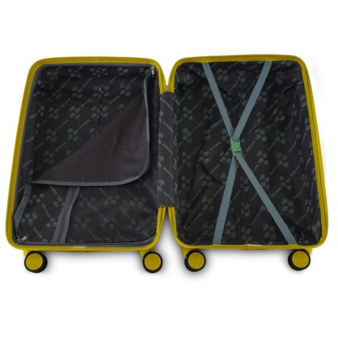 Zestaw 4 walizek podróżnych z beautycase - twarda skorupa, kółka 360°, zamek TSA