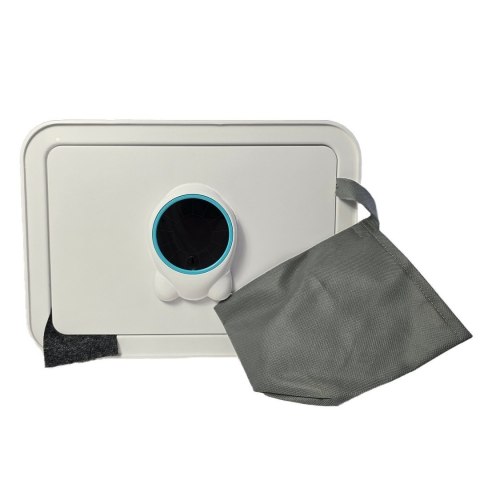 Biały sejf biurowy na kluz i kod skarbonka elektroniczna