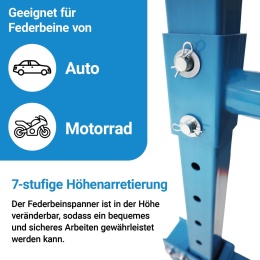 Hydrauliczny ściągacz sprężyn 2,5T pedał nożny regulacja 70–200 mm