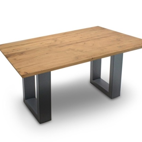 NOGI DO STOŁU CZARNE STALOWE NOWOCZESNE MASYWNE 30CM X 43CM