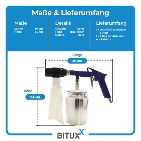 Pistolet do piaskowania na sprężone powietrze do kompresora Zestaw