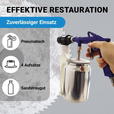 Pistolet do piaskowania na sprężone powietrze do kompresora Zestaw