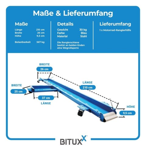 Platforma do manewrowania motocyklem 567 kg z wytrzymałej stalowej bazy solidnej