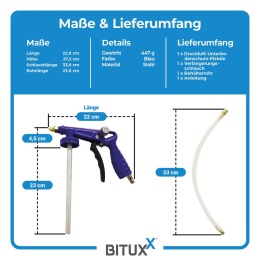 Pneumatyczny pistolet do konserwacji podwozia BITUXX