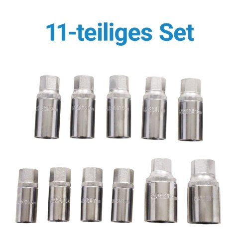 Profesjonalny zestaw wykrętaków do szpilek - BITUXX 11 elementów (napęd 1/2″)