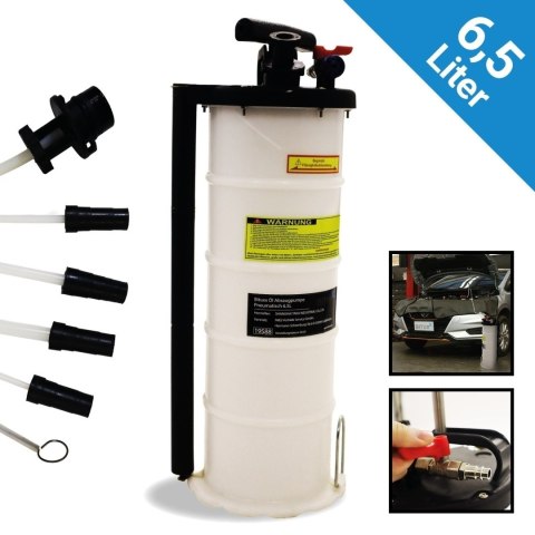 Ręczna pompa do odsysania oleju pojemność 6,5 litra pompa olejowa ręczna pneumatyczna