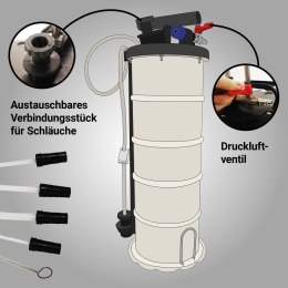 Ręczna pompa do odsysania oleju pojemność 6,5 litra pompa olejowa ręczna pneumatyczna
