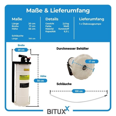 Ręczna pompa do odsysania oleju pojemność 6,5 litra pompa olejowa ręczna pneumatyczna