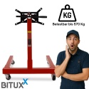 Stojak na silnik 570 kg obrotowy mobilny warsztatowy 4 koła 360°