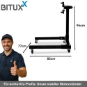 Stojak na silnik 570 kg obrotowy mobilny warsztatowy 4 koła 360°