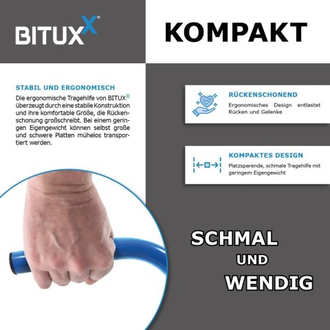 Uchwyt do przenoszenia płyt karton gips osb mdf nośność 100 kg