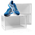 Zestaw 3 białych pudełek na buty z wentylacją organizer do szafy/garderoby