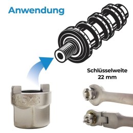 Zestaw nasadek do amortyzatorów i łożysk kolumn - narzędzia 5-cz. BITUXX do samochodów osobowych