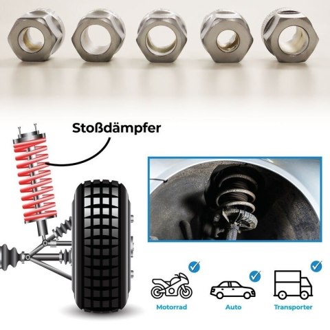Zestaw nasadek do amortyzatorów i łożysk kolumn - narzędzia 5-cz. BITUXX do samochodów osobowych