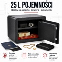 Bituxx sejf elektroniczny 25L z PIN i kluczem skrytka na dokumenty ścienny