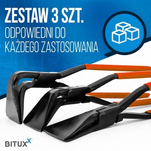 Cęgi szczypce dekarskie Blacharskie zestaw 3szt. Czerwone do gięcia blach