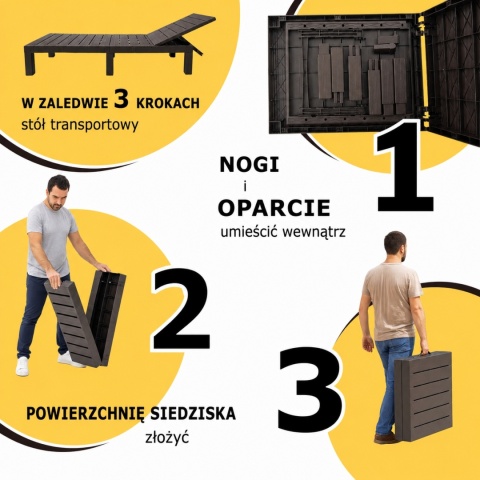 Leżak plażowy składany w walizkę ogrodowy turystyczny na Ogród składany