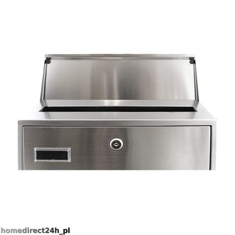 NOWOCZESNA METALICZNA SKRZYNKA POCZTOWA NA LISTY Z GAZETNIKIEM INOX