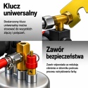 Pneumatyczny system natryskowy z metalowym zbiornikiem 2L i zestawem dysz