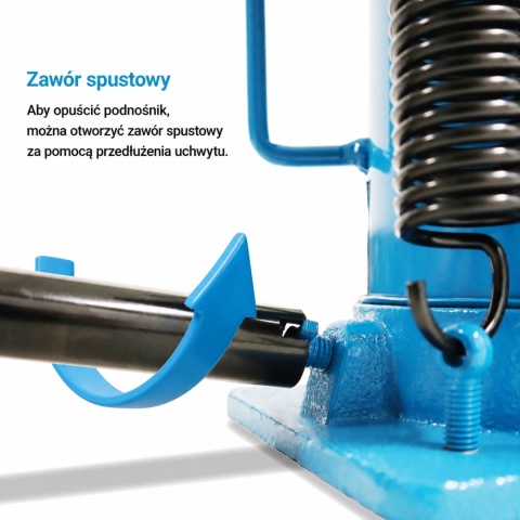 Podnośnik Słupkowy do 20T Hydrauliczno-Pneumatyczny Bituxx 17-51cm Mocny