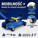Podnośnik hydrauliczny 2t + klucz dynamometryczny zestaw do kół