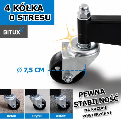 Podnośnik stojak do silników i skrzynie biegów do 500kg 105-185cm Niebieski