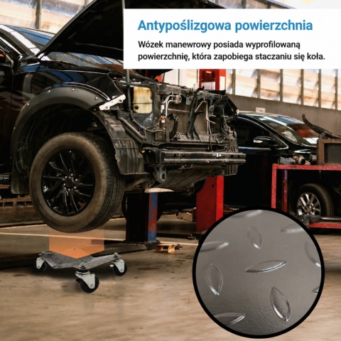 Profesjonalne wózki manewrowe do samochodu 2x 680kg stal