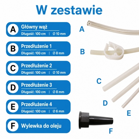 Ręczna pompa do odsysania oleju - urządzenie do odsysania oleju / ręczna pompa olejowa BITUXX 6 L