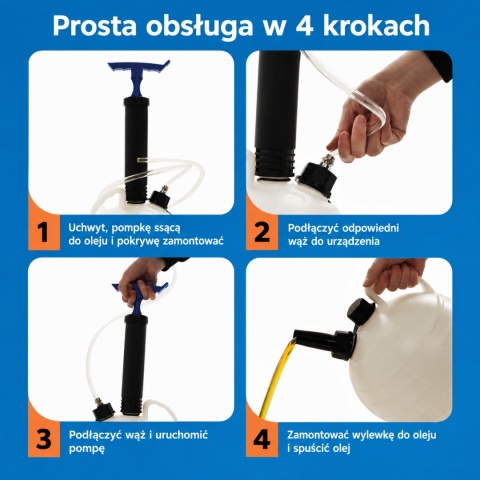 Ręczna pompa do odsysania oleju - urządzenie do odsysania oleju / ręczna pompa olejowa BITUXX 6 L