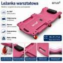 BITUXX Leżanka warsztatowa na kółkach z półką 120 kg ergonomiczna montażowa deska warsztatowa do samochodu 6 kółek 360°
