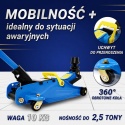 Hydrauliczny podnośnik samochodowy typu "żaba" (warsztatowy), 2,5 tony, Bituxx