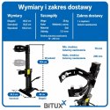 Hydrauliczny ściągacz do sprężyn 2,5 t Bituxx ściskacz sprężyn zawieszenia 70-200 mm z pedałem nożnym