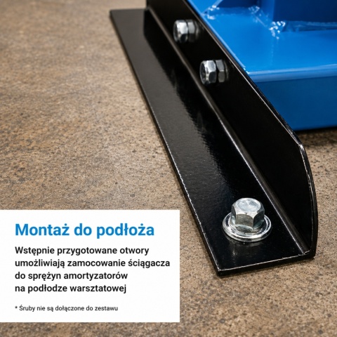 Hydrauliczny ściągacz sprężyn 2,5T pedał nożny regulacja 70–200 mm