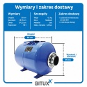 Hydrofor z membraną 50l zbiornik ciśnieniowy 6Bar Bituxx stalowy
