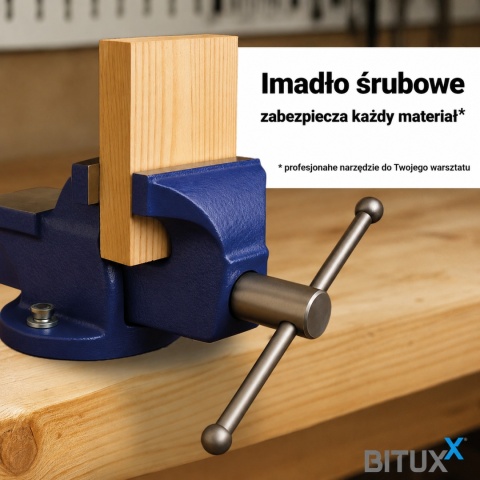 Imadło Ślusarskie Stołowe z żeliwa szczęki BITUXX 100mm
