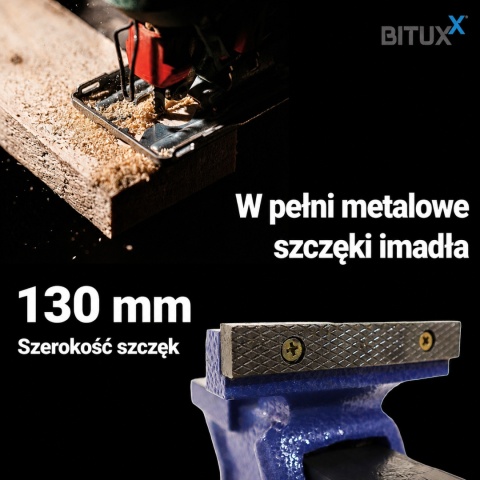 Imadło Ślusarskie Stołowe z żeliwa szczęki BITUXX 100mm