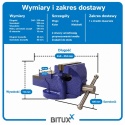 Imadło Ślusarskie Stołowe z żeliwa szczęki BITUXX 100mm