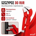 Klucz do rur Bituxx S-Maul 40 mm 1'' szczypce nastawne hydrauliczne