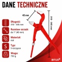 Klucz do rur Bituxx S-Maul 40 mm 1'' szczypce nastawne hydrauliczne
