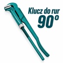 Klucz nastawny szwedzki do rur 1" 90° lekki BITUXX szczęki