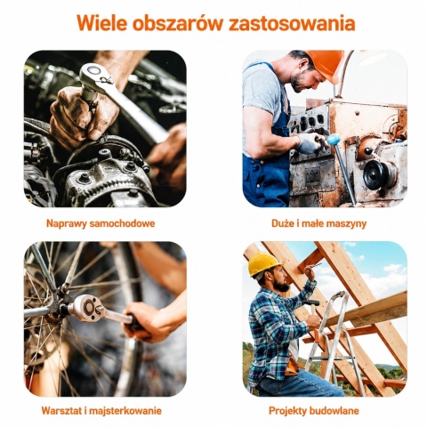 Komplet przedłużek do kluczy nasadowych 1/4 3/8 1/2 cala - 9 sztuk w praktycznym etui