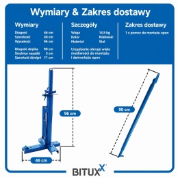 Montażownica do opon BITUXX - stojak do montażu i demontażu opon motocyklowych i samochodowych