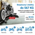 Motocyklowy stojak warsztatowy platforma manewrowa szyna trasportowa