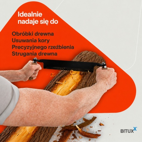 Nóż do ciągnięcia drewna 13” – stalowy, ergonomiczne uchwyty strug do drewna
