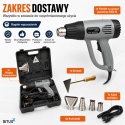 Opalarka Elektryczna 2000W 4 dysze 2 biegi + akcesoria BITUXX 600°C