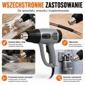 Opalarka Elektryczna 2000W 4 dysze 2 biegi + akcesoria BITUXX 600°C